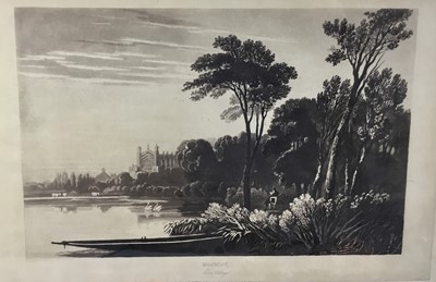 Lot 218 - Original aquatint, Morning Eton College, London, Published 1813