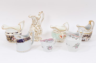 Lot 316 - Seven late 18th / early 19th century English porcelain jugs, including Coalport