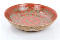 Lot 102 - 19th century Chinese saucer dish, finely...