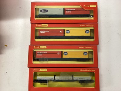 Lot 153 - Triang Hornby OO gauge freight and tank wagons, all boxed (