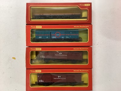 Lot 153 - Triang Hornby OO gauge freight and tank wagons, all boxed (