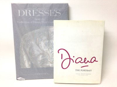 Lot 117 - Diana Princess of Wales, 'Dresses from the collection of Diana, Princess of Wales' Christie's sale catalogue 1997, new and still in wrapping and 'Diana The Portrait' (2)