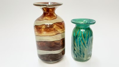 Lot 1144 - Two Mdina art glass vases, 22cm high and 15.5cm high