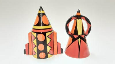 Lot 1172 - Two Lorna Bailey limited edition sifters with abstract decoration, no 194 and 215 of 250