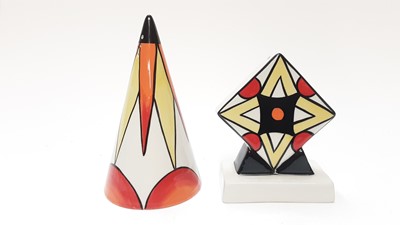 Lot 1175 - Two Lorna Bailey sifters with abstract decoration