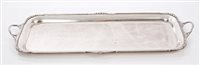 Lot 200 - 1920s Silverer two-handled tray of rectangular...