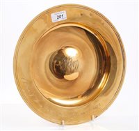 Lot 201 - Large contemporary Silverer gilt dish of...