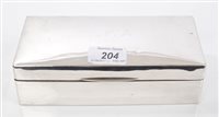 Lot 204 - 1920s Silverer cigarette box of rectangular...