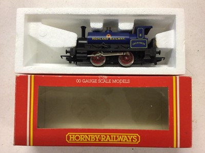 Lot 62 - Hornby OO gauge locomotives GWR black 0-6-0 PT 2721 Class locomotive 2747, R165, Lancashire & Yorkshire black 0-4-0ST locomotive 627, R150, Highland Railway blue 0-4-0ST "Loch Ness" locomotive 8, R...