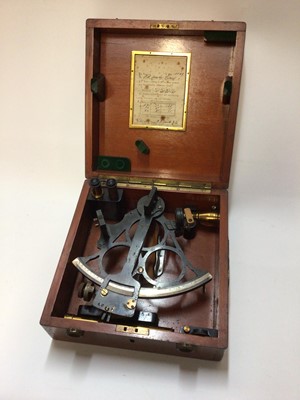 Lot 2498 - Ships sextant in case, by T.L. Ainsley of Cardiff
