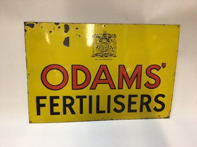 Lot 2494 - Odams' Fertilisers enamel advertising sign