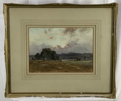 Lot 23 - William Ramsey (late 19th / early 20th century) pair of watercolours - ‘Sunset near Ripley’ and ‘Storm near Reigate’, signed