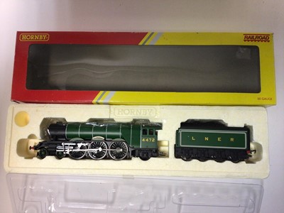 Lot 188 - Hornby OO gauge LNER Class A1 "Flyng Scotsman" R2675, LNER Industrial 0-4-0 No.5, R2671, LNER J83 Class locomotive, R252, all boxed (3)