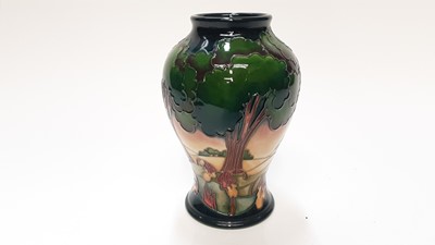 Lot 1226 - Moorcroft pottery vase decorated in the Evening Sky pattern, 65/6, dated 2003, 16.5cm high, boxed