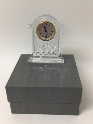 Lot 142 - Waterford Crystal clock, boxed