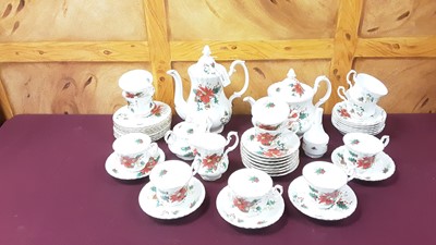Lot 1246 - Royal Albert Poinsettia tea, coffee and dinner service - 64 pieces