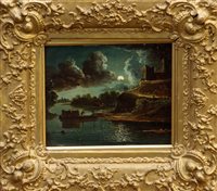 Lot 809 - After Abraham Pether (1756 - 1812), pair oils...