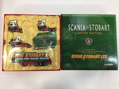Lot 1840 - Corgi Heavy Haulage Scammell Contractor CC12305, 12306 plus Eddie Stobart CC 99155 all boxed (3)