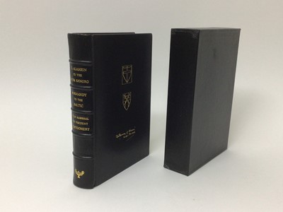 Lot 101 - Field Marshall Viscount Montgomery of Alamein signed book ' Normandy to the River Sangro ' Arcadia Press 1971,de luxe leather binding in slip case