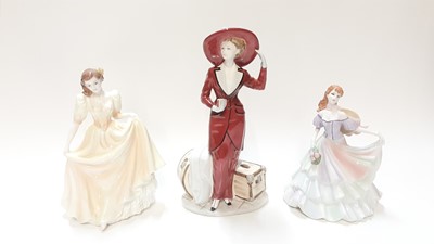 Lot 1278 - Three Coalport figures - Atlantic Crossing no 286 of 7500, Vanessa and Sentiments
