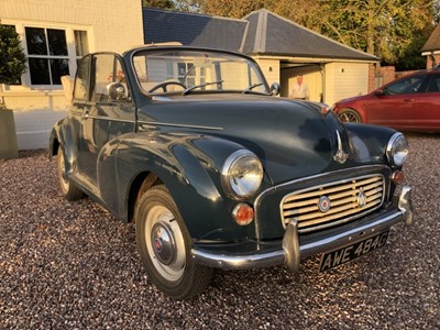 Lot 5 - 1969 Morris Minor 1000, 1,098cc, 2 door Convertible finished in blue with a grey interior, reg. no. AWE 484G