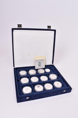 Lot 406 - World - Royal Mint issued silver proof coins commemorating 'Lady of the Century' - The Queen Mother 1994 x 10 coins and two other silver proof (N.B. All cased with Certificates of Authenticity) (12...