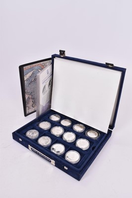 Lot 407 - World - MDM issued silver proof 24 coin collection 'Ships and Explorers' dated 1992-1995 (N.B. All cased with Certificates of Authenticity) (1 coin set)