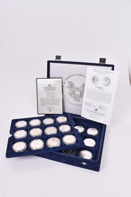 Lot 412 - U.S.A - Mixed encapsulated silver Dollars to include Morgan x 2, late 20th century commemoratives x 13 and .999 silver 1oz 'Eagles' x 9 (N.B. With certificates of Authenticity) (24 coins)