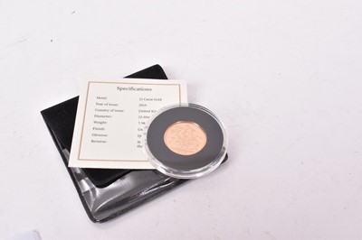 Lot 437 - G.B. Gold Sovereign Elizabeth II 2019 UNC (N.B. With Certificate of Authenticity) (1 coin)