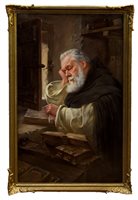 Lot 827 - C. Formilli, oil on canvas - portrait of...