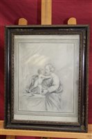 Lot 829 - 18th century pencil sketch after Guircino -...