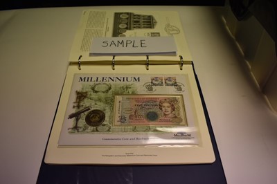 Lot 464 - World - Mixed presentation coin/stamp covers contained in six albums to include silver issues (Qty)