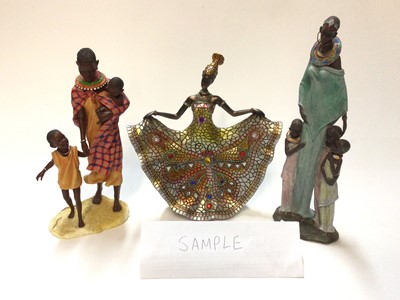 Lot 2516 - Selection of resin African figures