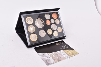 Lot 485 - G.B. - Royal mint proof 14 coin set packed in a black leather case to include 'Prince Philip 90th Birthday' £5 etc 2011 (1 coin set)