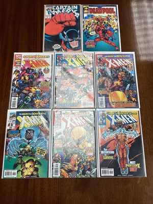 Lot 1704 - Collection of Marvel comics to include 1989 No.354 Captain America, "The Hunt for Xavier" The uncanny X-Men Part 1-6, Collection of Wizard Slingers comics and others. 20 comics in total