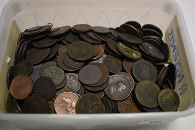 Lot 490 - World - Mixed coins and medallions predominantly 18th - 19th century in generally poor or damaged condition (Qty)