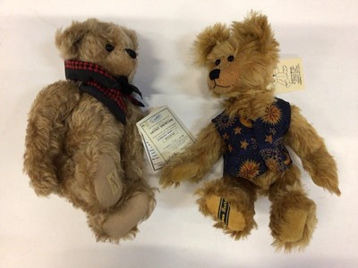 Lot 1843 - A group of designer bears including Dean's Sullivan by Barbara Sixby 16/500, Dean's Hemmingway 25/50, Josphine by Hermann 54/500, Marmalade 1/3 by Glevum Bears and three other bears.