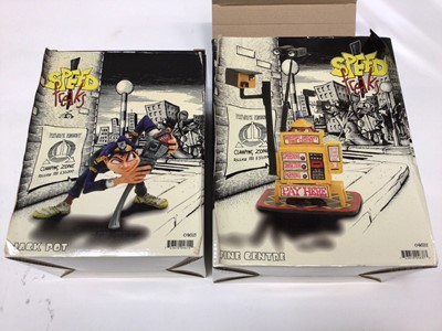 Lot 2632 - Eight Country Artists Speed Freaks models Gotcha, PC Max, PC Sneaky, PC Smug, PC Speedin', Kev The Clamper, Fit-u-up Fred, Jack Pot and  Fine Centre.