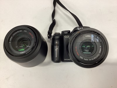 Lot 2367 - Two boxes of cameras, video recorders and other items