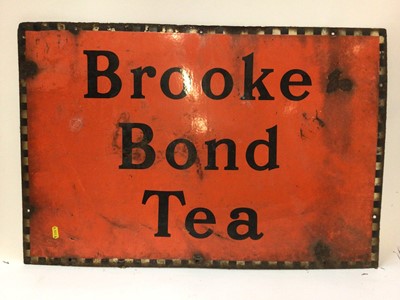 Lot 2465 - Vintage Brooke Bond Tea enamel sign, 76cm x 51cm