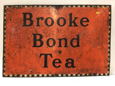 Lot 2466 - Vintage Brooke Bond Tea enamel sign, 76cm x 51cm