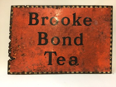 Lot 2467 - Vintage Brooke Bond Tea enamel sign, 76cm x 51cm
