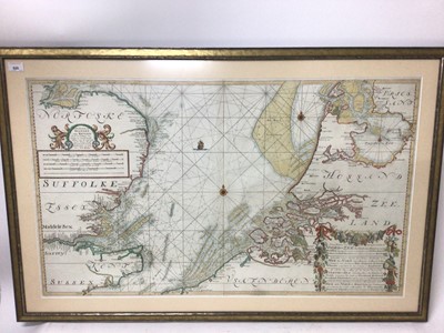 Lot 820 - Joannes Van Keulen, engraved sea chart of the English Channel