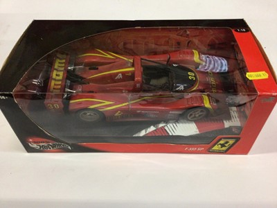 Lot 1972 - Hot Wheels 1:18 scale Ferrari F 333 SP together with Hot Wheels Ferrari Enzo and three others