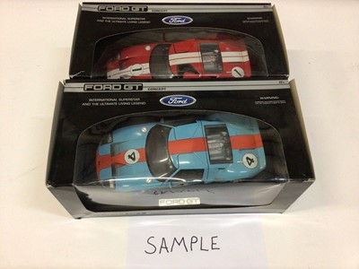 Lot 1971 - Seven 1:18 scale metal models of the Ford GT