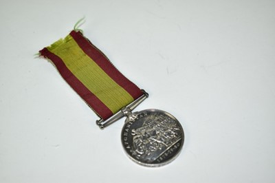 Lot 703 - Victorian Afghanistan medal with no clasps, named to 1597 PTE. T. Beland 10th Rl Hussars.