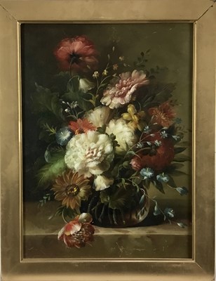 Lot 35 - Emilio Greco oil on wood board - 28.5cm x 39.5cm, framed, 36cm x 47cm overall