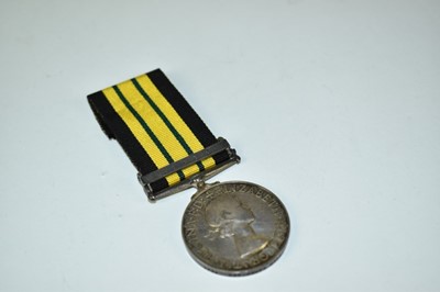 Lot 717 - Elizabeth II Africa General Service medal with one clasp, Kenya, named to 4339 SGT. James Mangi.