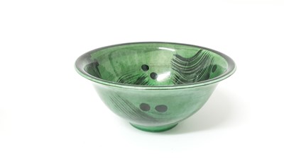 Lot 1319 - Jane Cox green glazed art pottery bowl