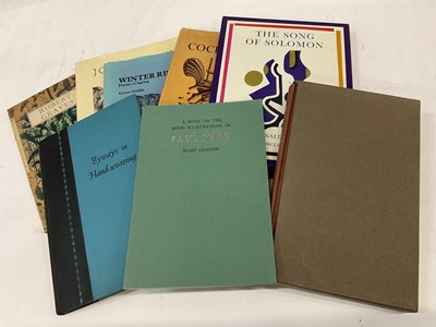 Lot 1762 - Private Press books, including John Nash's Cats by Ronald Blythe, The Wood Lea Press, 2003, A note on the Book Illustration of Paul Nash by Rigby Graham, Brewhouse Press, The Song of Solomon by Ron...